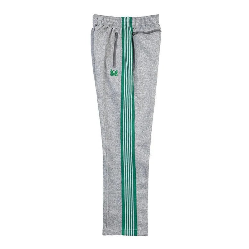 Needles Trousers Track Pants with Butterfly Embroidery and Side Stripe — 9137