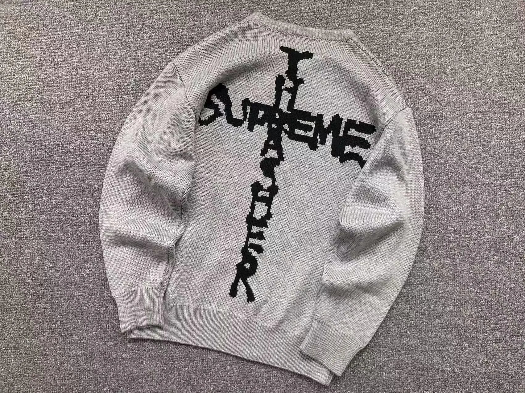 Supreme Hoodies & Sweatshirts Collegiate Number 8 Graphic Crewneck Sweatshirt — M001#Gray
