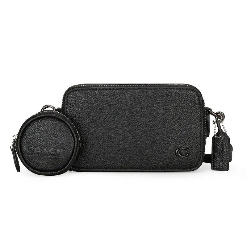 Coach Camera Bag Set Black Crossbody Bag and Coin Purse