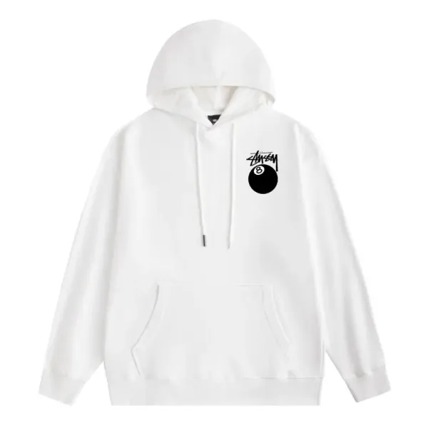 Stussy Peace Sign Logo Black Hoodie - 10