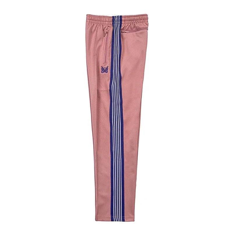 Needles Trousers Track Pants with Butterfly Embroidery and Side Stripe — 9150