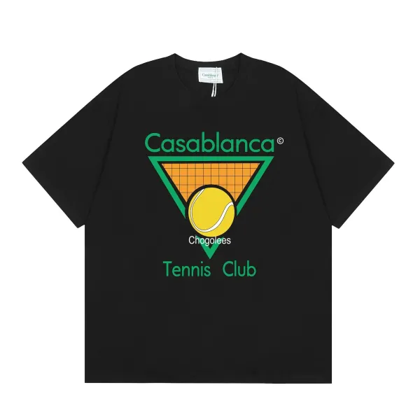 Casablanca x Chogolees Tennis Club Black T-Shirt - 1