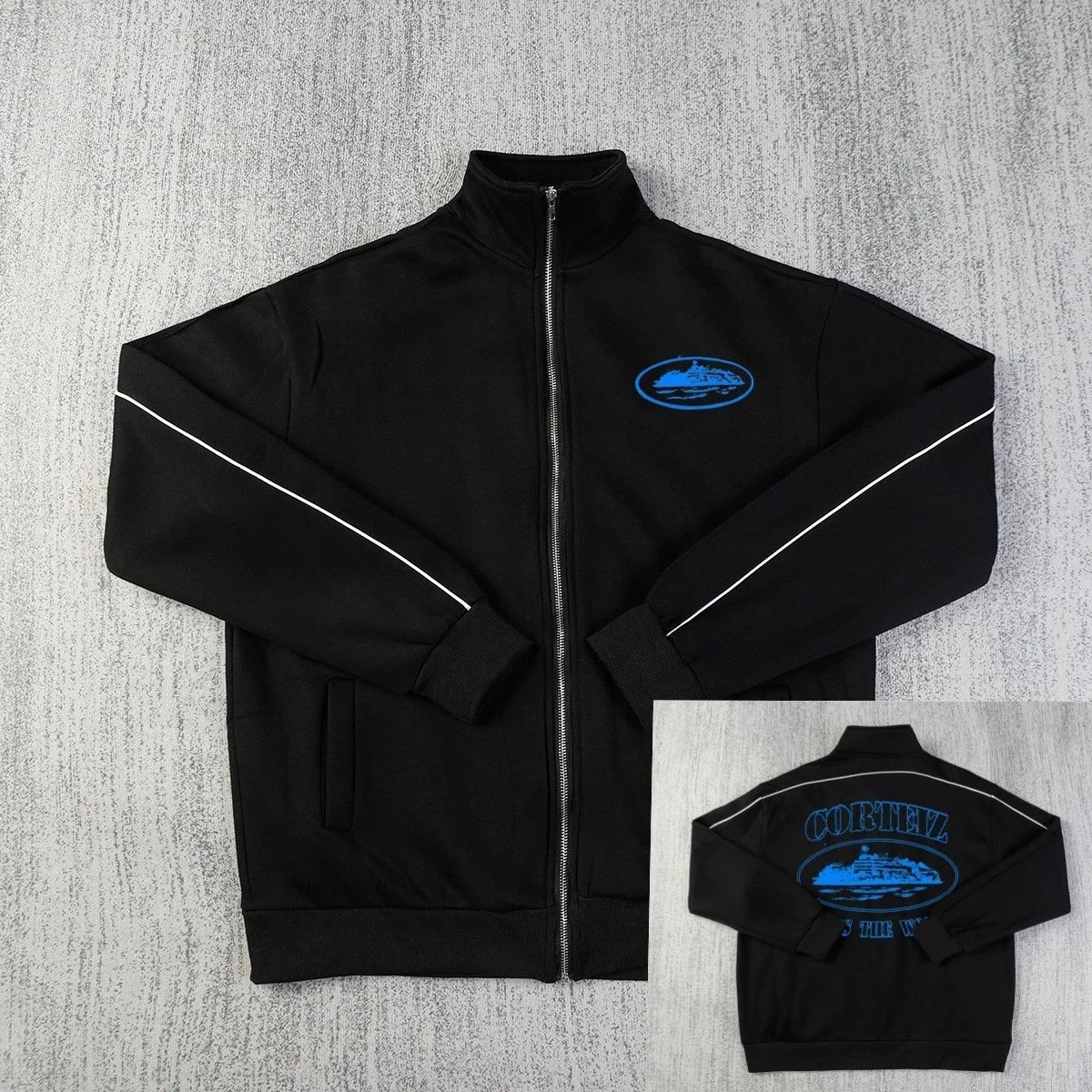 8102 Black Dark Blue [Hoodie]