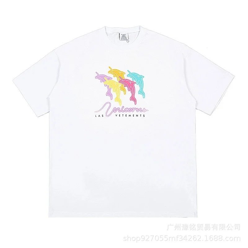 VETEMENTS T-Shirts Graphic Slogan T-Shirt — 2304 White