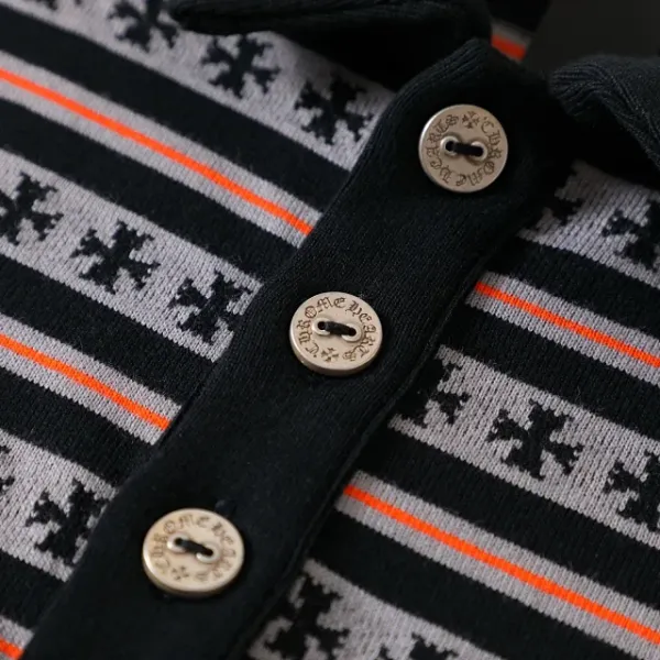 GRA Patterned Long-Sleeve Polo Shirt Multicolor - 6