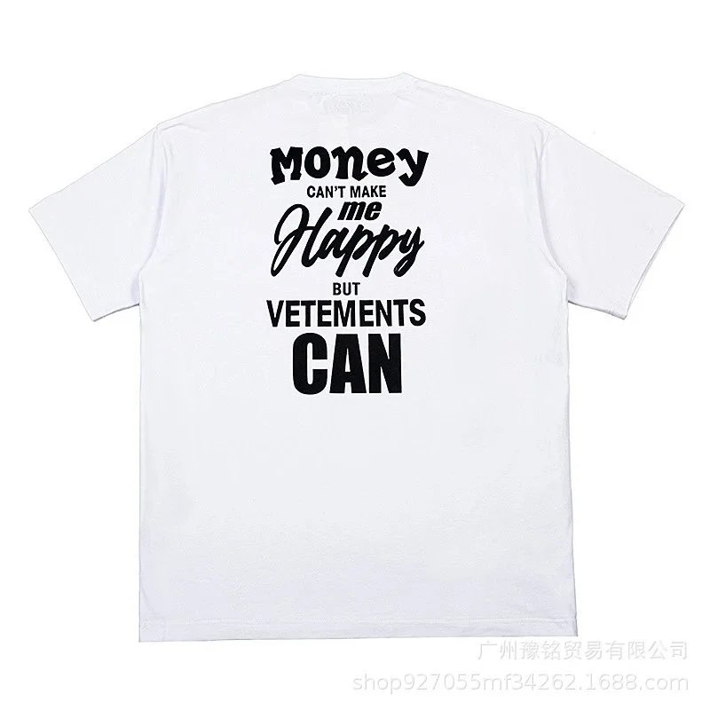 VETEMENTS T-Shirts Graphic Slogan T-Shirt — 2302 White