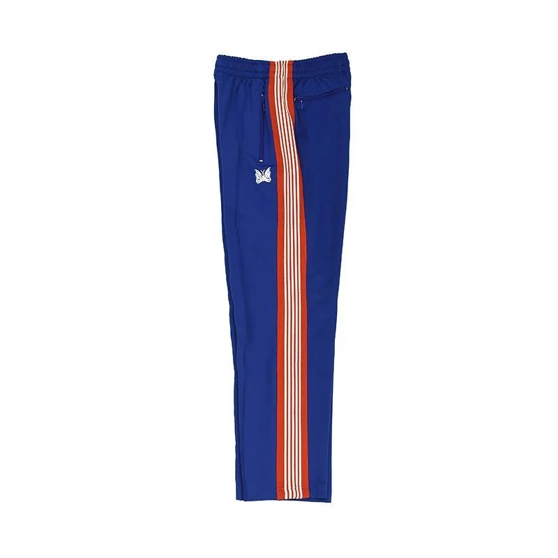 Needles Trousers Track Pants with Butterfly Embroidery and Side Stripe — 9158