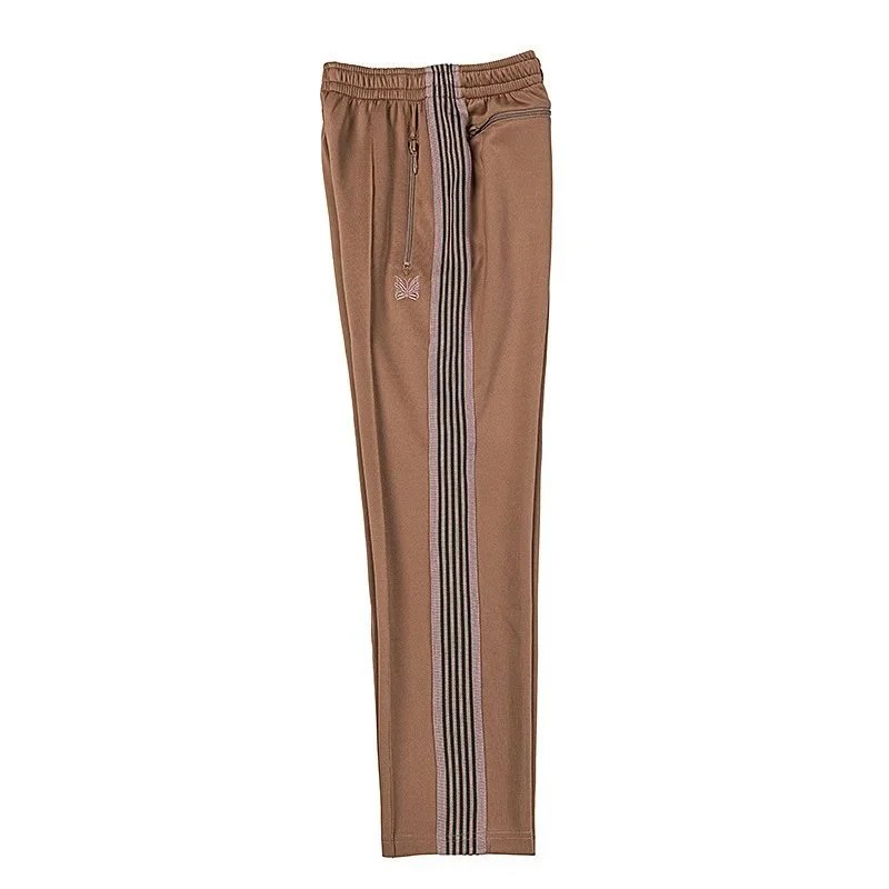 Needles Trousers Track Pants with Butterfly Embroidery and Side Stripe — 9151