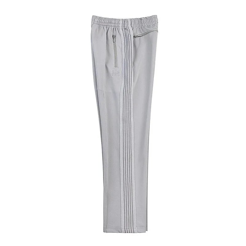 Needles Trousers Track Pants with Butterfly Embroidery and Side Stripe — 9138