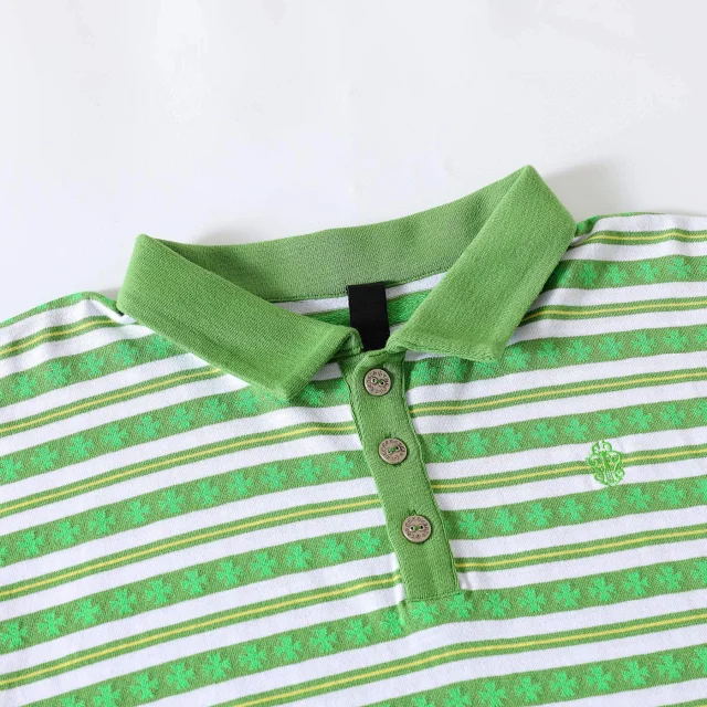 GRA Patterned Long-Sleeve Polo Shirt Multicolor - 15