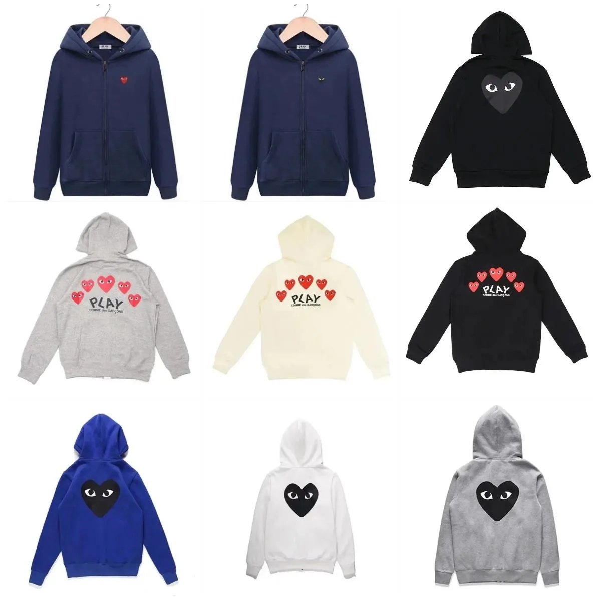 CDG PLAY Heart Logo Hoodie/Zip