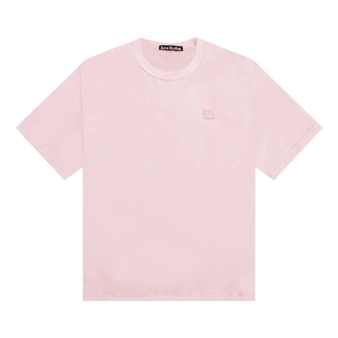 Acne Studios T-Shirts Crewneck Logo T-Shirt — Light Pink Small Square