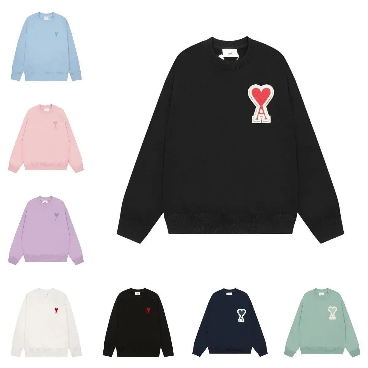 Ami Paris Heart Logo Sweatshir