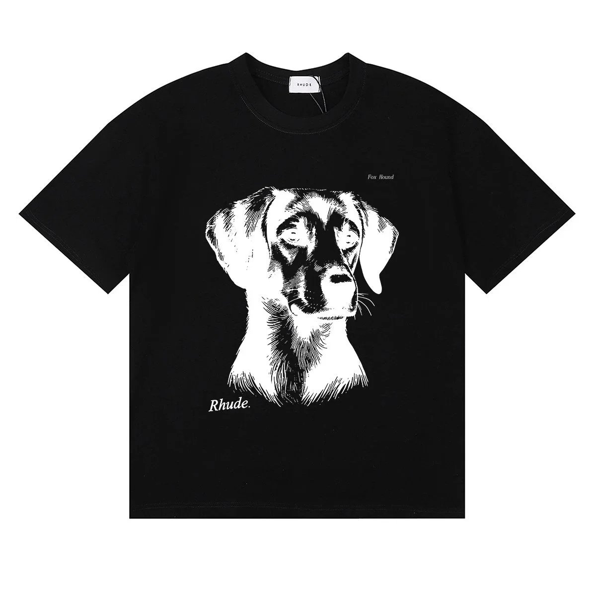 Rhude T-Shirts Hotel Mont Blanc Graphic — 50132 Black