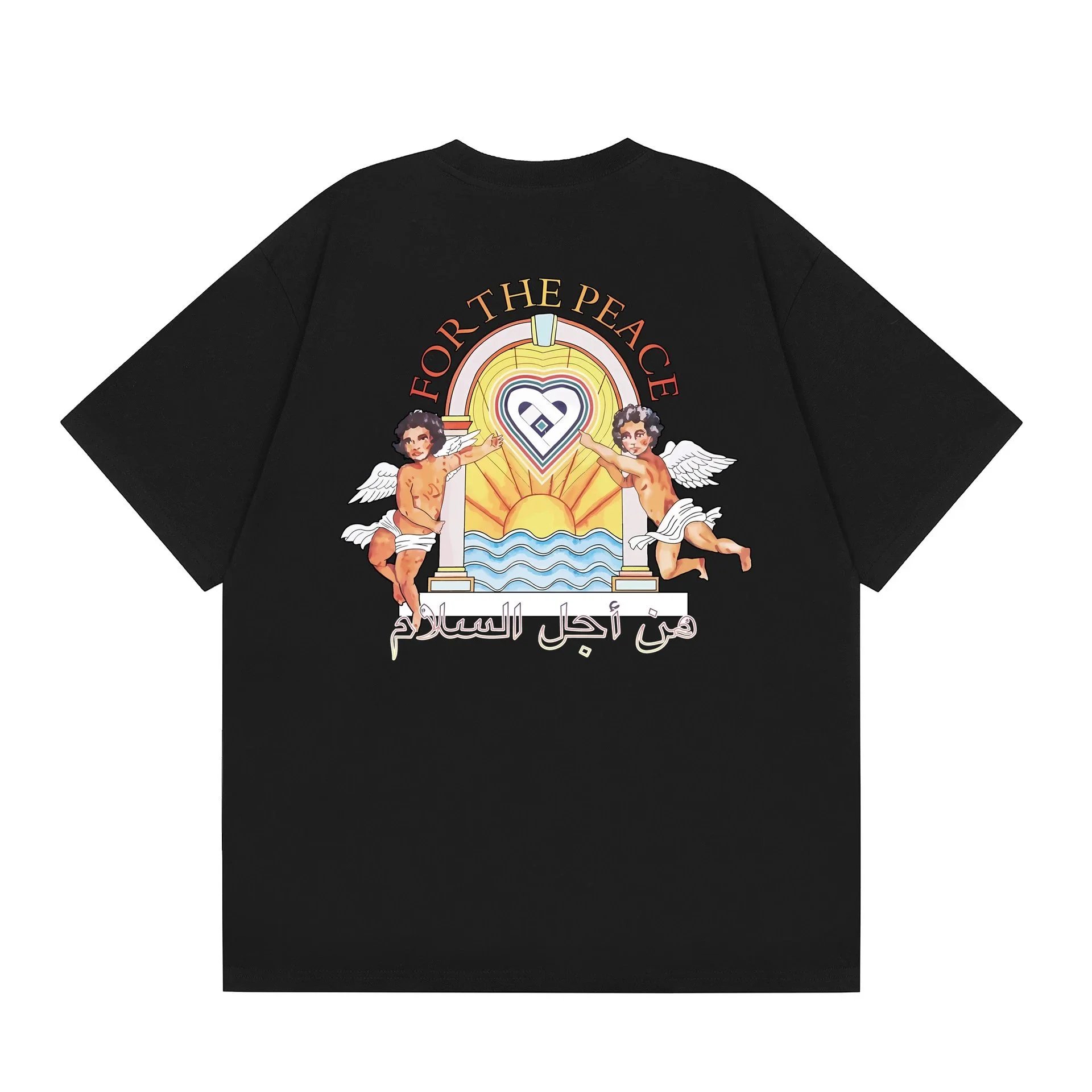 Casablanca T-Shirts Casa Sport Graphic — C34 Black