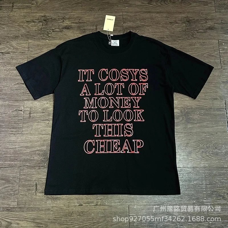VETEMENTS T-Shirts Graphic Slogan T-Shirt — 2502 black