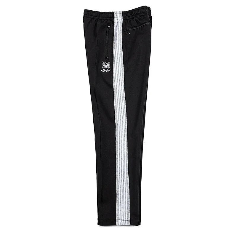 Needles Trousers Track Pants with Butterfly Embroidery and Side Stripe — 9153