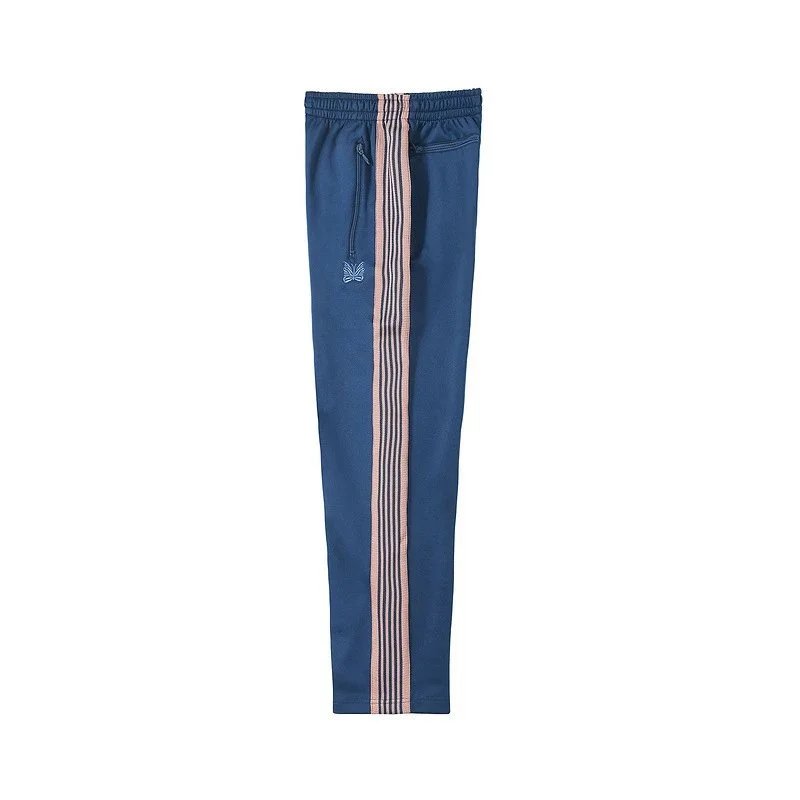 Needles Trousers Track Pants with Butterfly Embroidery and Side Stripe — 9159