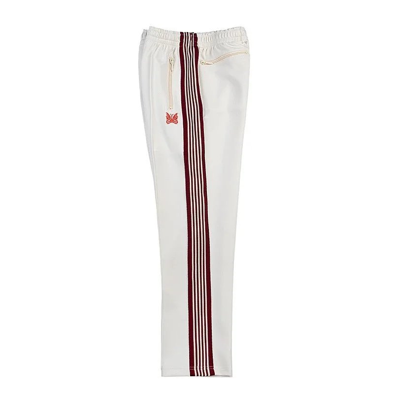 Needles Trousers Track Pants with Butterfly Embroidery and Side Stripe — 9144