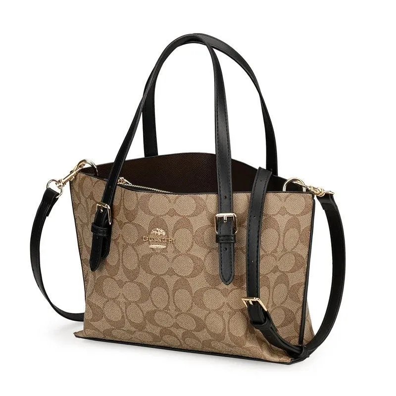 Coach Mini Bennett Tote Bag Beige Signature Canvas Handbag