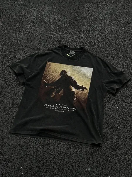 CHOCOSELF x The Shawshank Redemption Rain Scene Graphic T-Shirt Black - 1