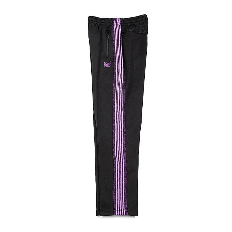 Needles Trousers Track Pants with Butterfly Embroidery and Side Stripe — 9154
