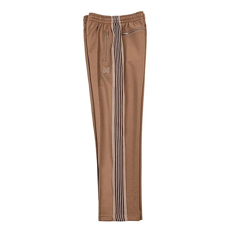 Needles Trousers Track Pants with Butterfly Embroidery and Side Stripe — 9143