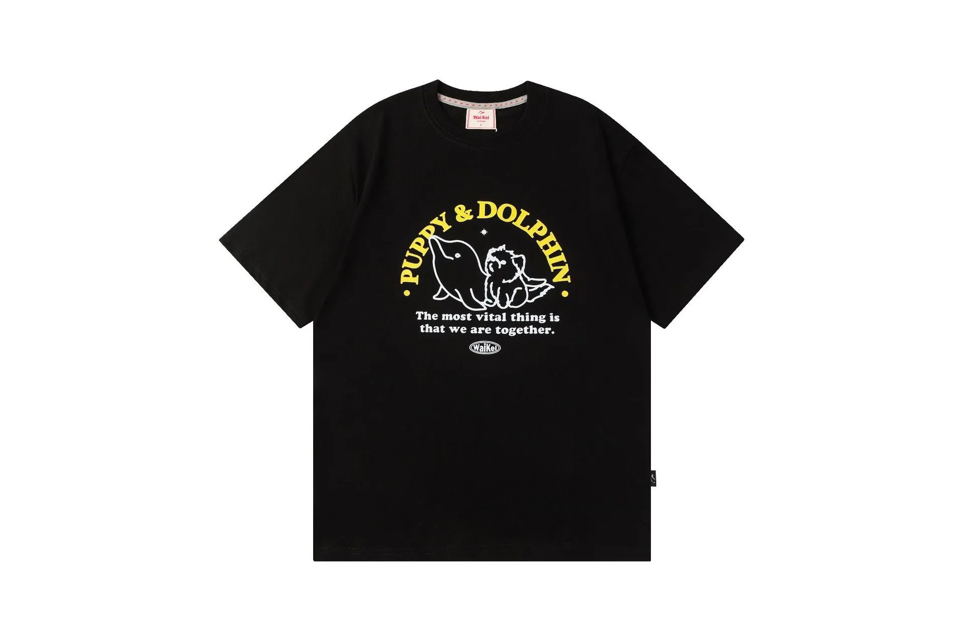 Wai Kei Puppy & Dolphin Black Graphic