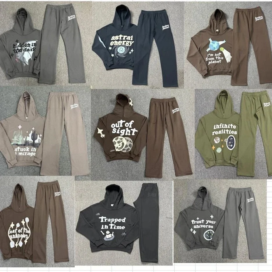 1to1reps Hoodies/Sweaters fashion reps product 街头发泡涂鸦印花连帽卫衣男女宽松休闲帽衫