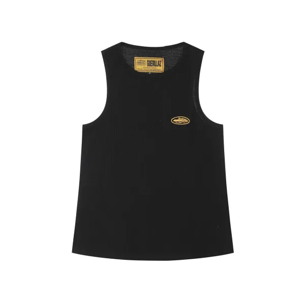 Corteiz Guerillaz Ribbed Tank Top Black - 1