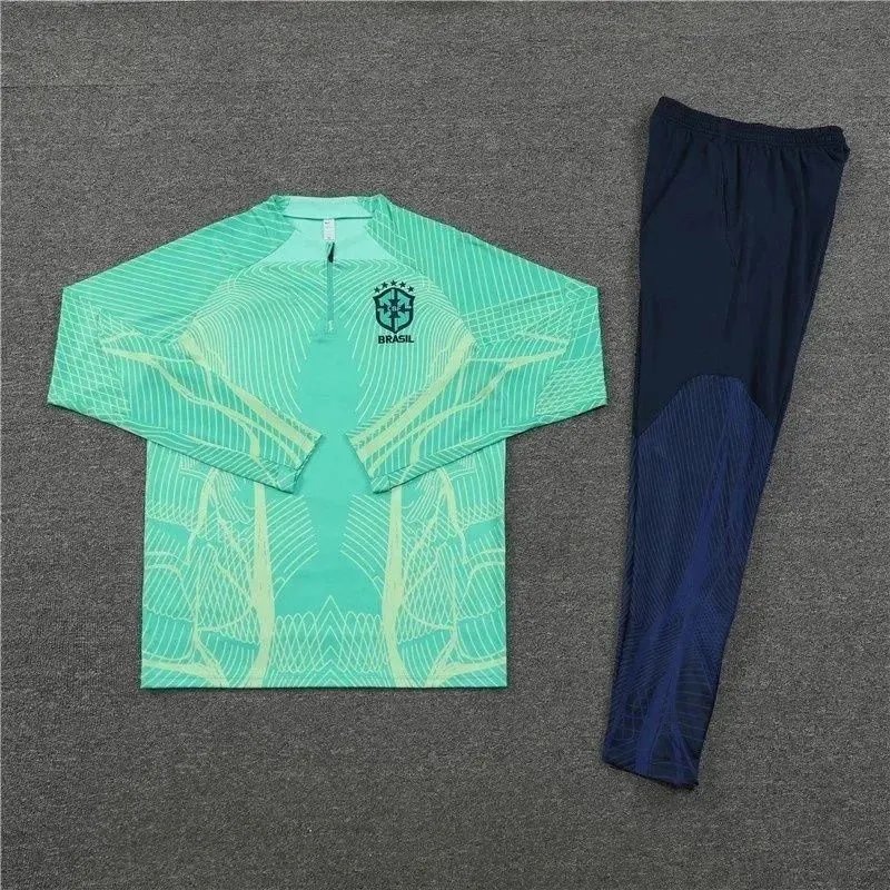 Brazil National Team Training Set Mint Green and Navy Activewear