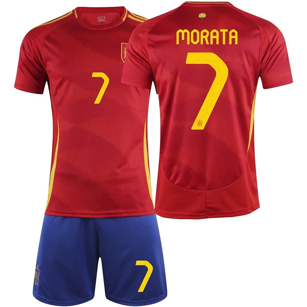 Portugal National Team Cristiano Ronaldo #7 Home Kit Red/Green Jersey Set - 11