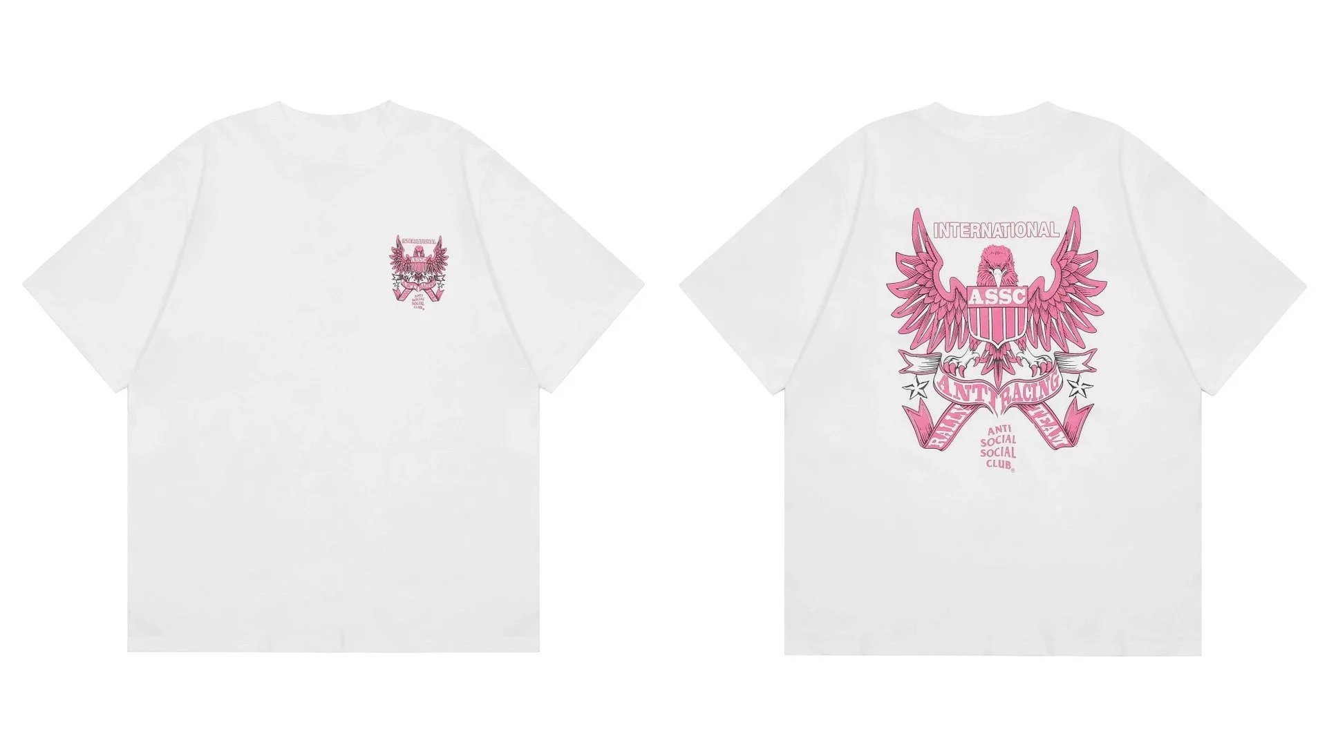 Anti Social Club T-Shirts ASSC Checkerboard Graphic — 3106 White