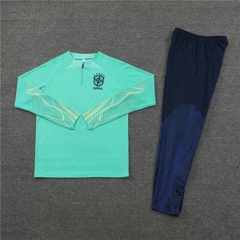 Brazil National Team Training Set Mint Green and Navy Activewear