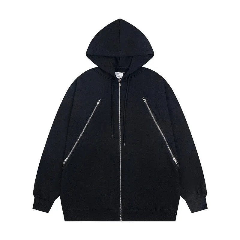 6115 Black Zip Hoodie