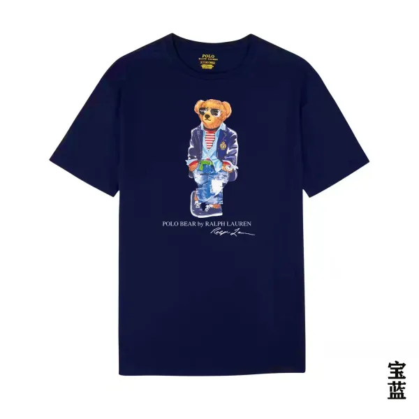 Ralph Lauren Polo Bear Graphic T-Shirt Heather Gray - 16