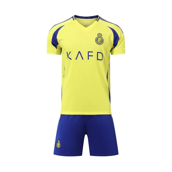 Al Nassr FC 2023-24 Away Kit Yellow/Blue Jersey Set - 1