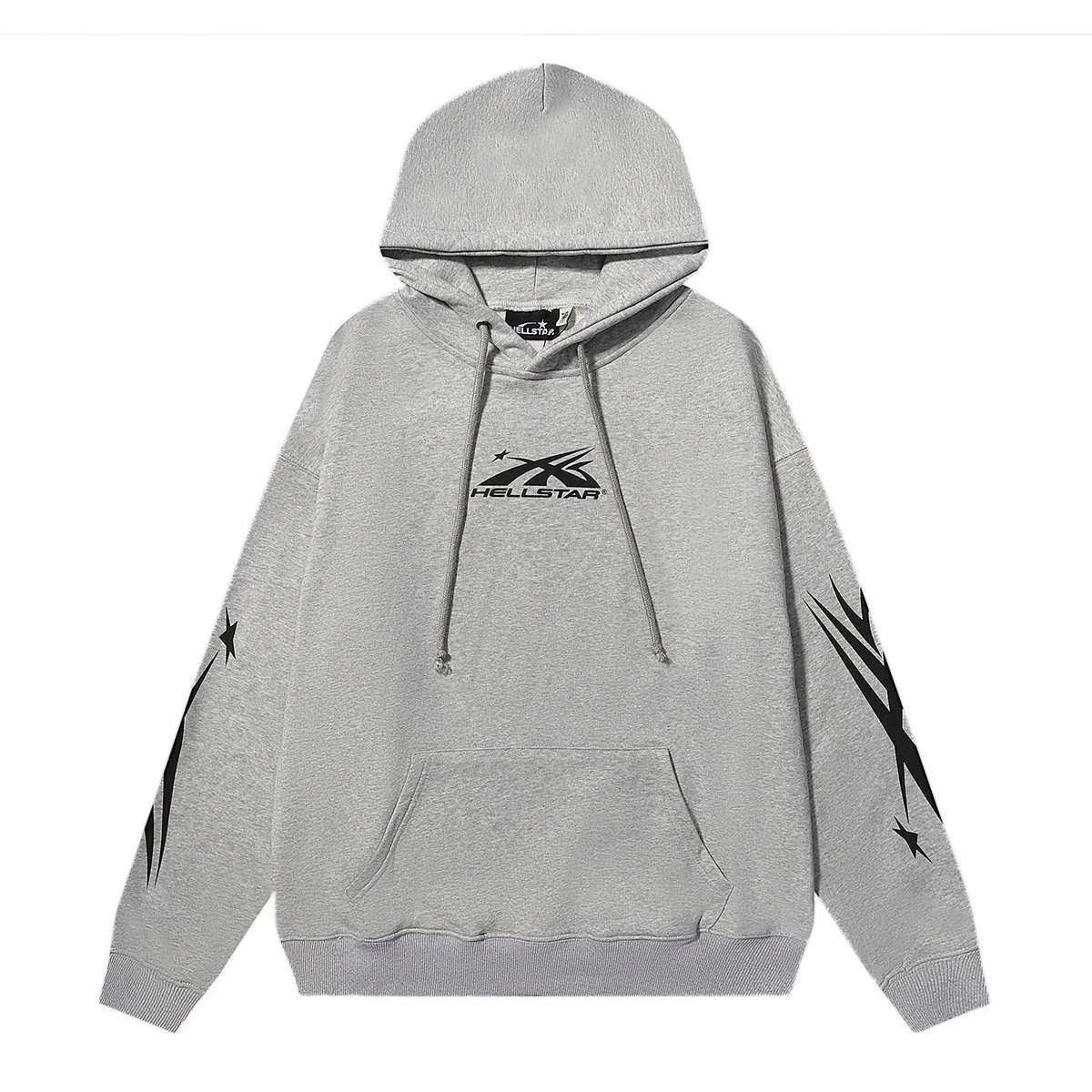 Hellstar Hoodies & Sweatshirts Graphic Pullover Hoodie — Grey Sweat 2228