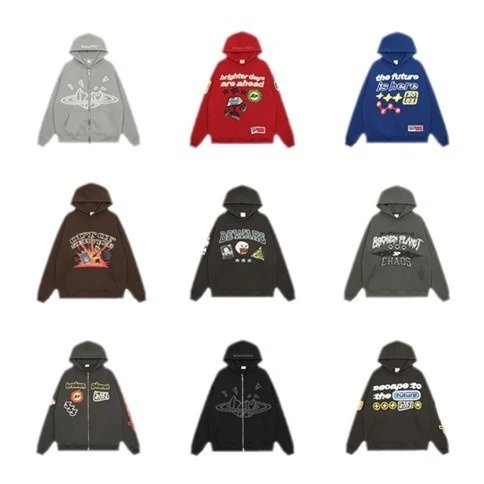 Broken Planet Zip Up Hoodie