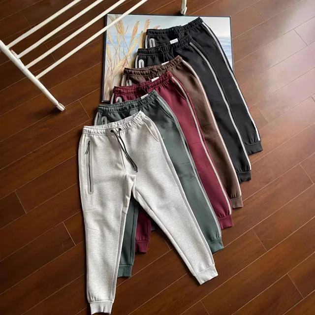 Unbranded Trousers Tapered jogger with contrast side stripes and zip pocket product detail image 2