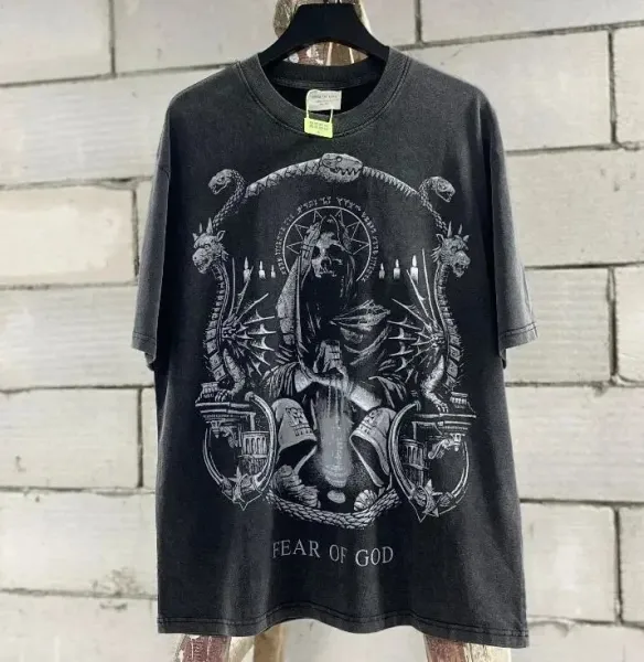 Fear of God Essentials Graphic Print Black T-Shirt - 1