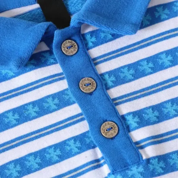 GRA Patterned Long-Sleeve Polo Shirt Multicolor - 11
