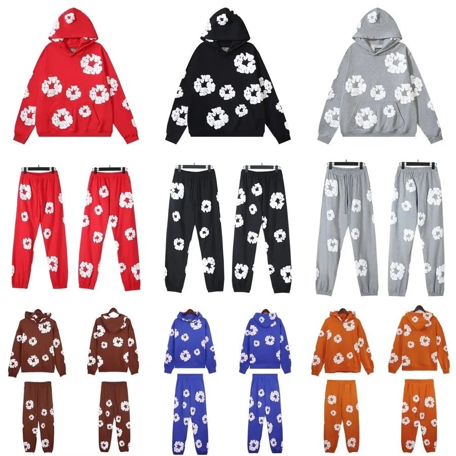 Denim Tears Flower Print Hoodi