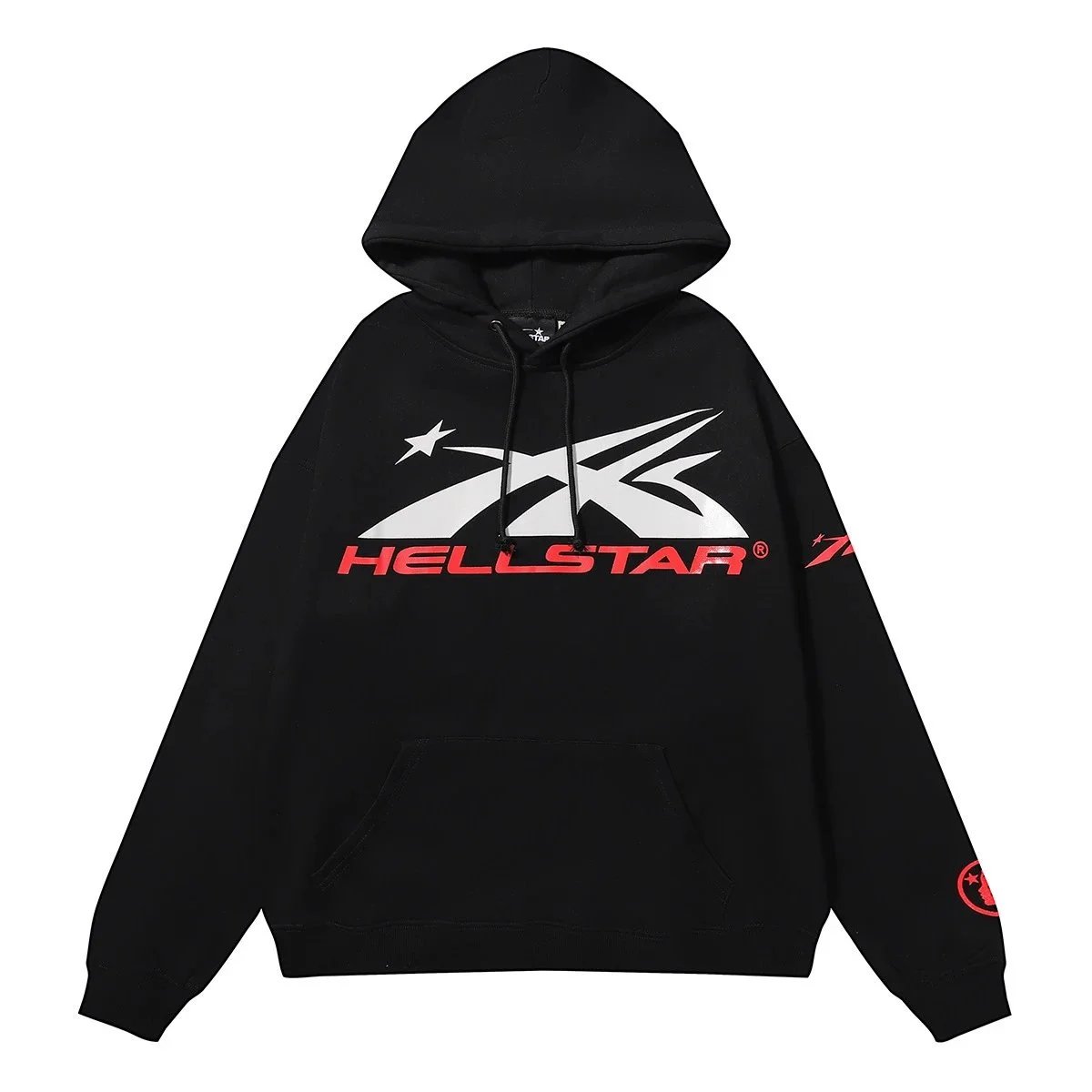 Hellstar Hoodies & Sweatshirts Graphic Pullover Hoodie — Black hoodie 2225