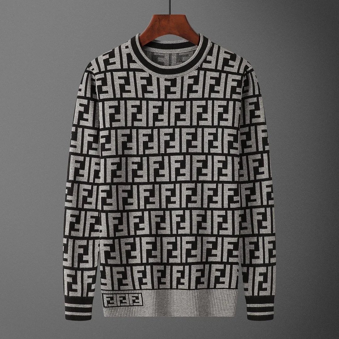 Fendi Knitwear FF Monogram Crewneck Sweater — 3