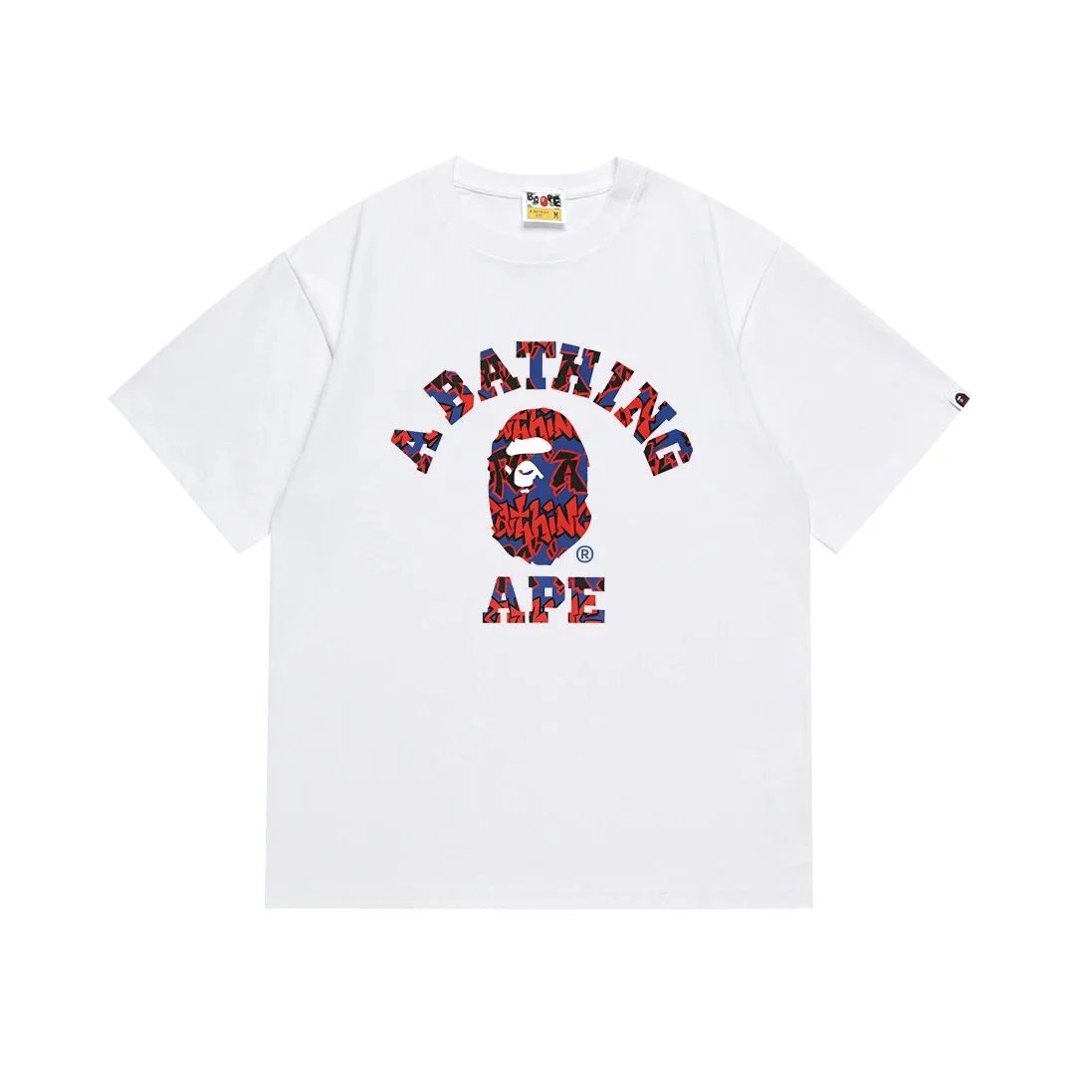 A Bathing Ape T-Shirts graphic logo — 123 white