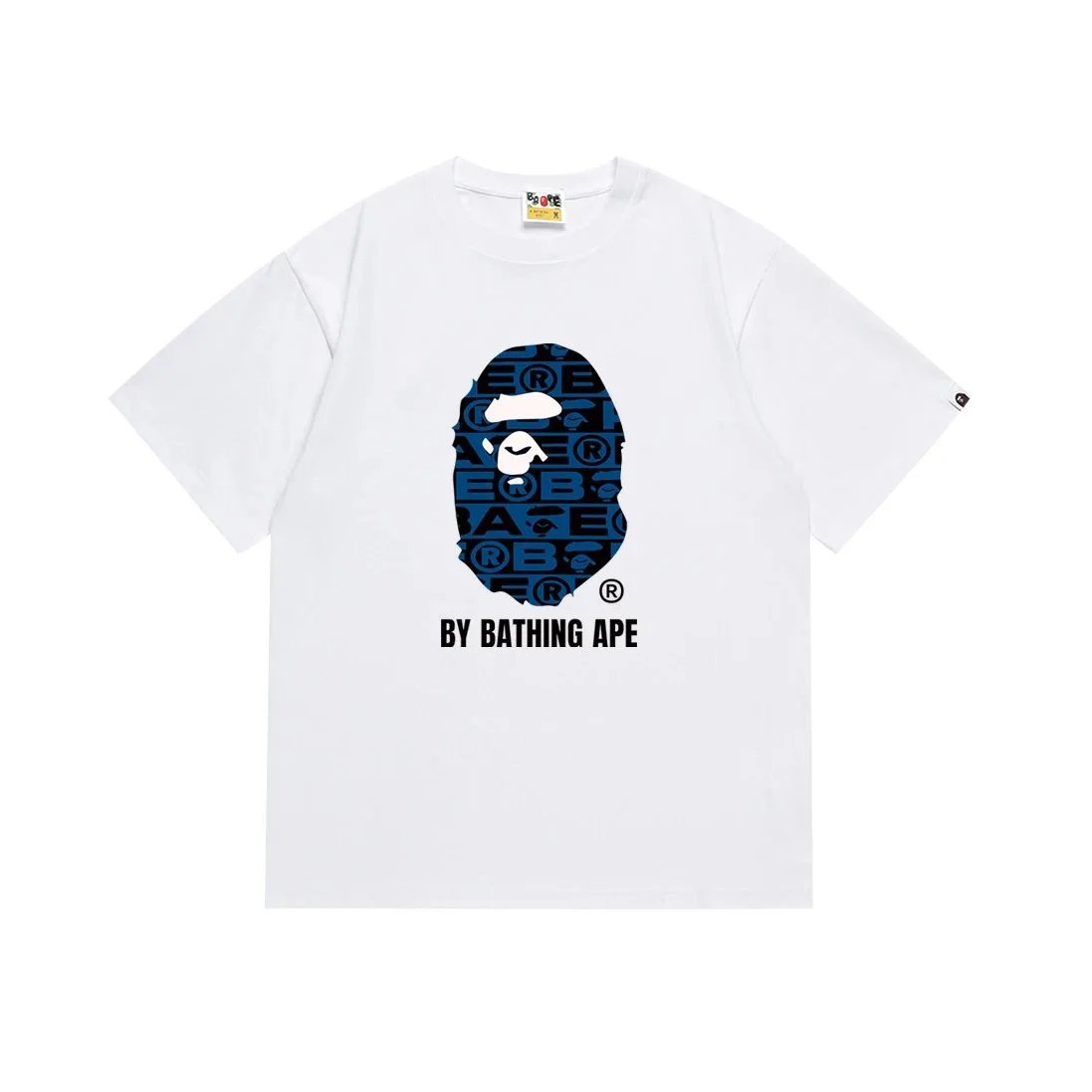 A Bathing Ape T-Shirts graphic logo — 120 white and blue
