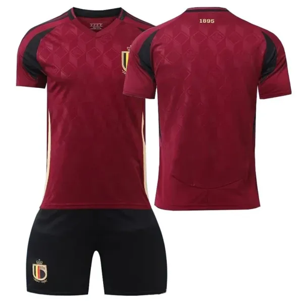 Belgium National Team 2024 Away Kit Burgundy Jersey and Shorts - 1