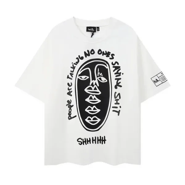 Haculla People Are Talking No Ones Saying Shit T-Shirt White - 1