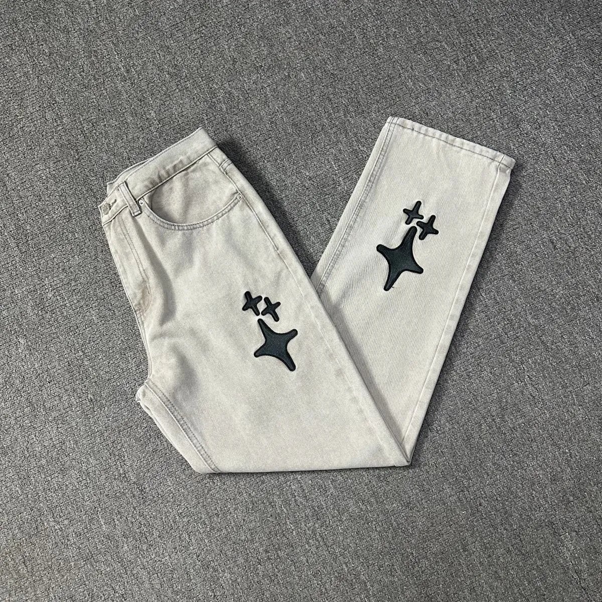 Gallery Dept. Star-Embroidered Black Denim Jeans - 45